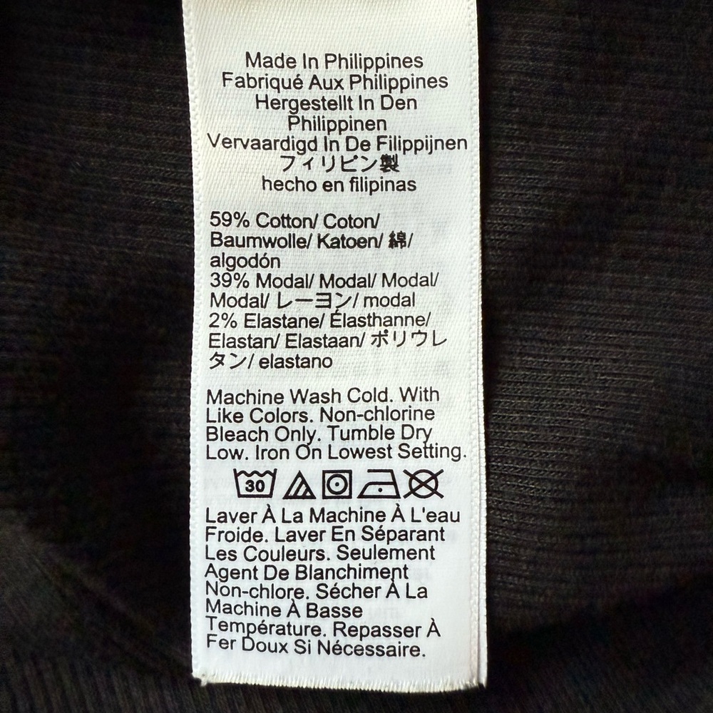 J. Crew Fine Rib Short-Sleeve T-Shirt Black Size S - Picture 6 of 9
